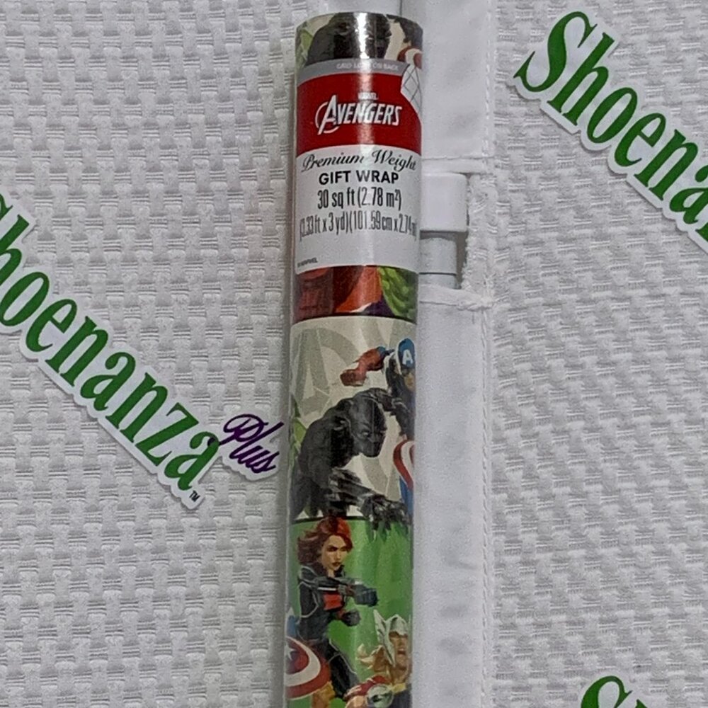 Gift Wrap Wrapping Paper Marvel Avengers Comics Iron Man Thor Hulk 30 sq ft